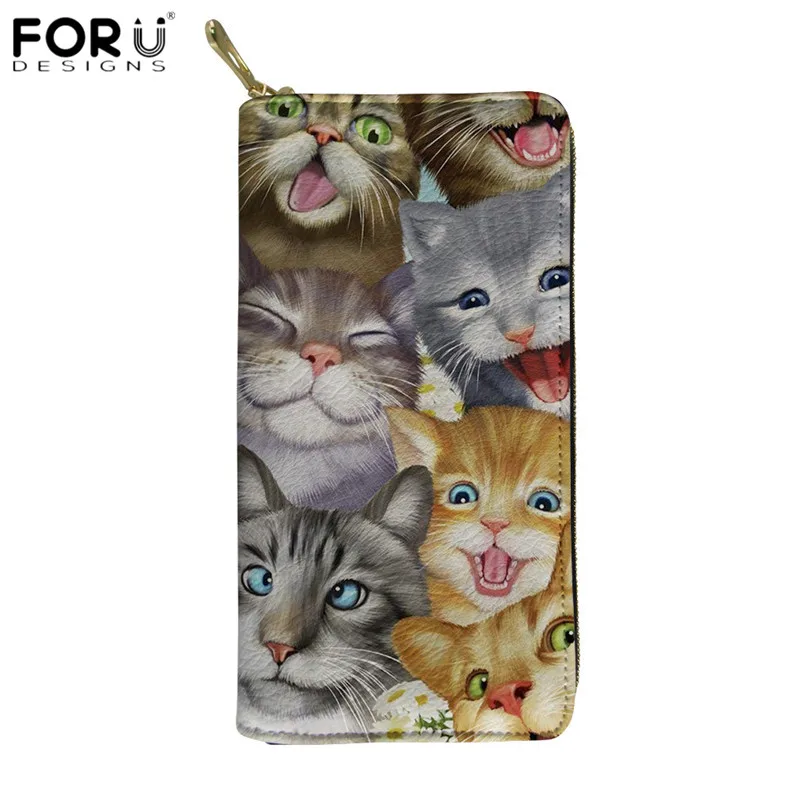 Дизайнерские кошельки FORUDESIGNS для собак/лошадей/кошек Брендовые женские длинные