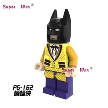 50 шт. супергерой строительные блоки Бэтмен желтый костюм блоки, друзья для девочек мальчик дом игры Детские игрушки