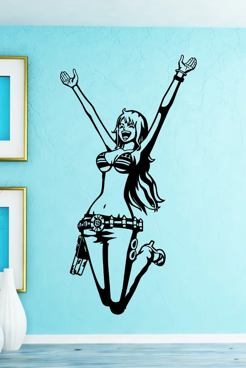 

Vinyl Wall Decker One Piece Nami, home decor, boy room sea fan room wall sticker HZW19