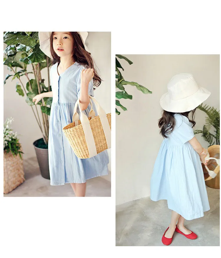 long summer dresses casual teenage girl clothing pink blue maxi toddler girls dresses 2018 cotton mother daughter clothes 4 5 6 7 8 9 10 11 12 13 14 15 16 17  years old little big girls dress new arrivals children dresses girls (10)