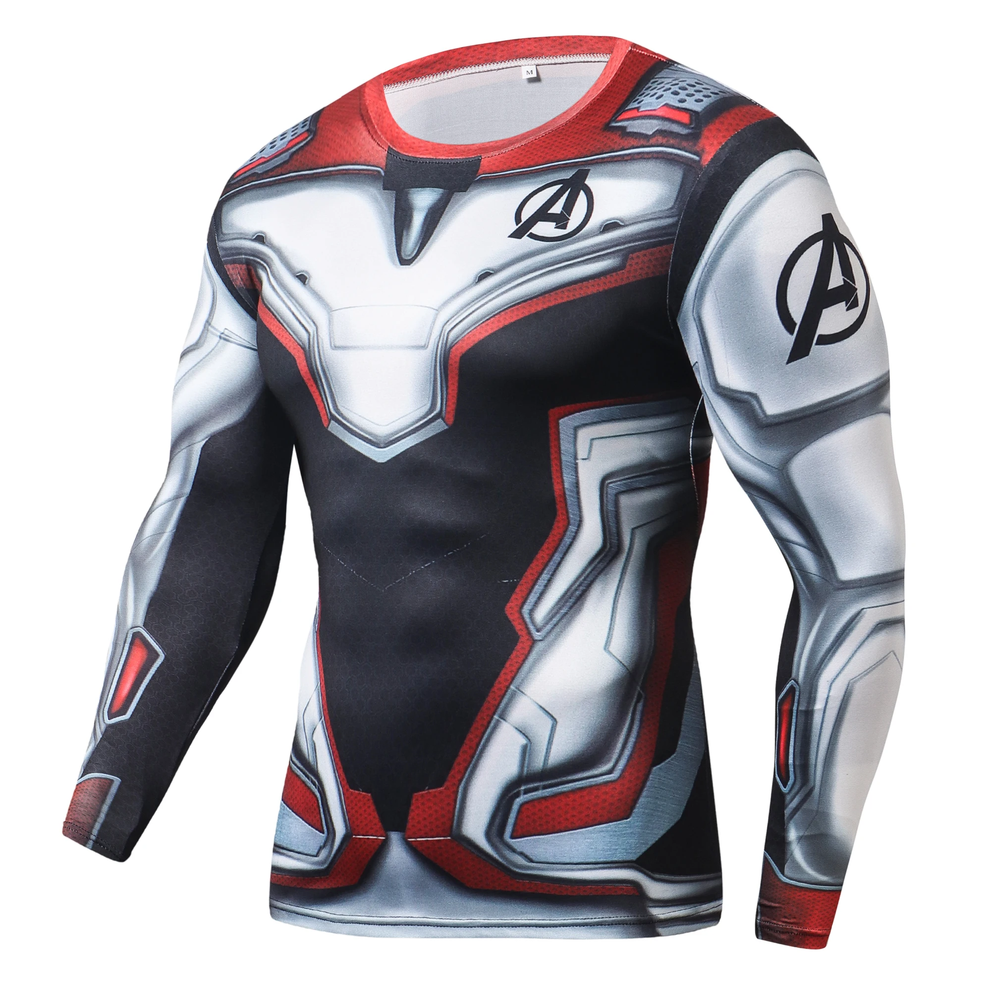 

Avengers 4 Endgame Quantum War 3D Printed T shirts Men Compression Shirt Captain American Cosplay Costume Long Sleeve Tops Tee