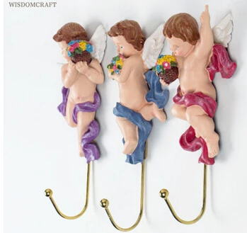 Classic European-style garden resin decorative wrought iron coat hooks creative wall | Дом и сад