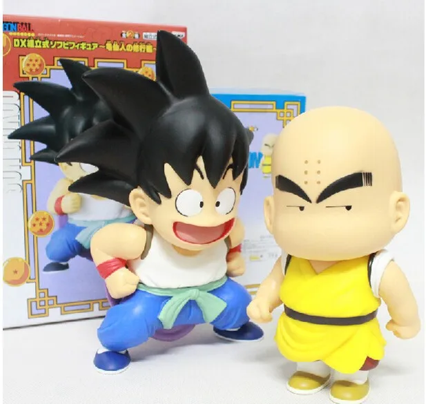 

2 pcs/Lot Japan Anime Dragon Ball Z 21cm Height Goku Kuririn PVC Action Figure Dragonball New In Box Classic Toys Free Shipping
