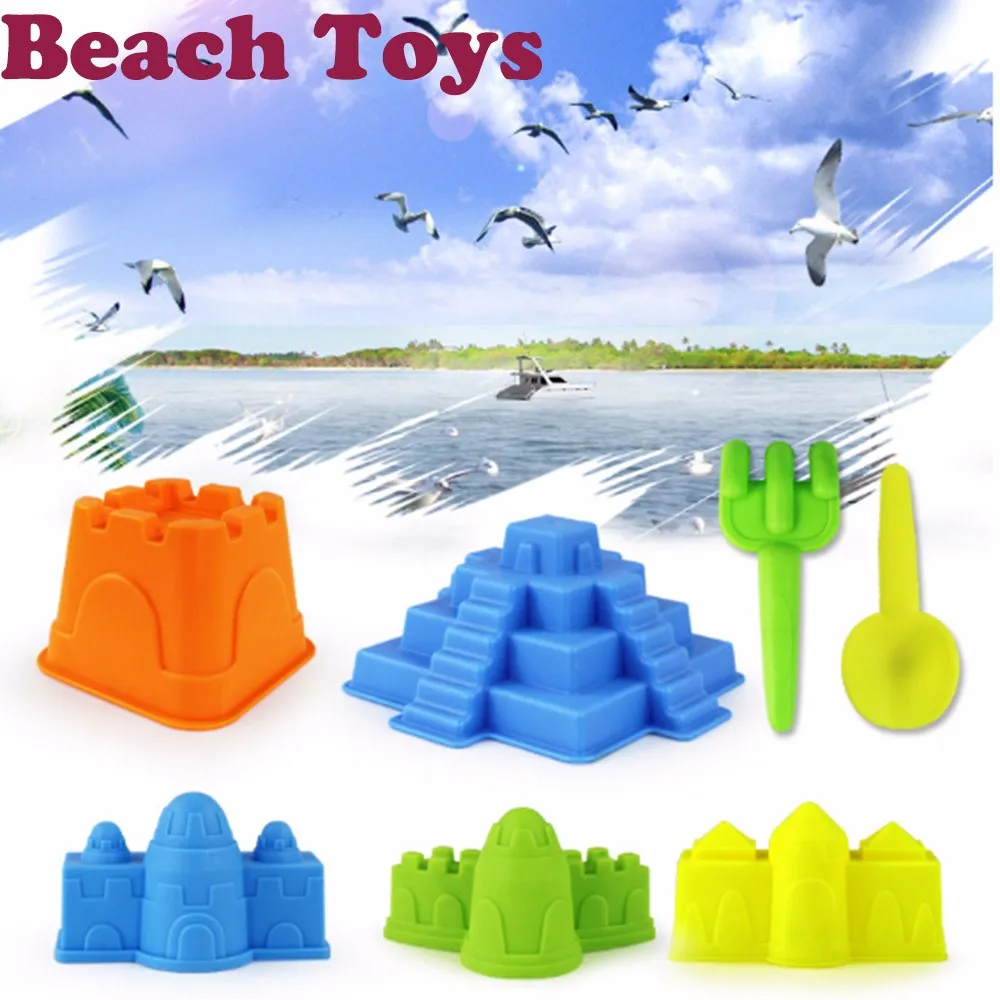 7 шт. Пластиковые уникальные формы песок песчаник модель замка дети пляж замок водные инструменты игрушки песок увлекательная игра