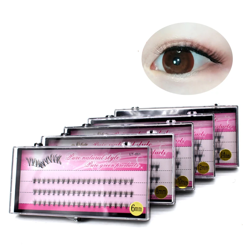 8/10/12/14mm Curl Natural Individual Cluster False Eyelash Eye Lashes Extension | Красота и здоровье