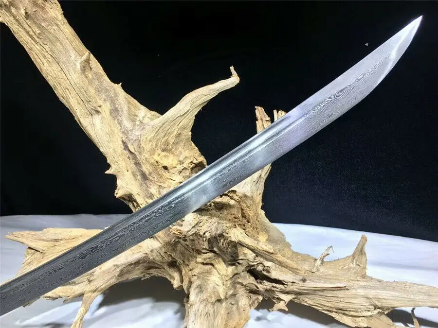 High Quality Battle Broadsword Dao Sword Very Sharp Damascus Steel Blade Saber