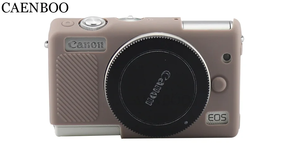 CAENBOO Камера сумка чехол мягкий гибкий силиконовый чехол для цифровой однообъективной зеркальной камеры Canon EOS M100 EOSM100 Резиновая Защитная Крышка корпуса Корпус 15-45 мм - Цвет: Серый