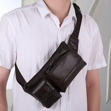 Мужская сумка из натуральной кожи известного бренда, сумка через плечо, модная повседневная сумка через плечо, кошелек