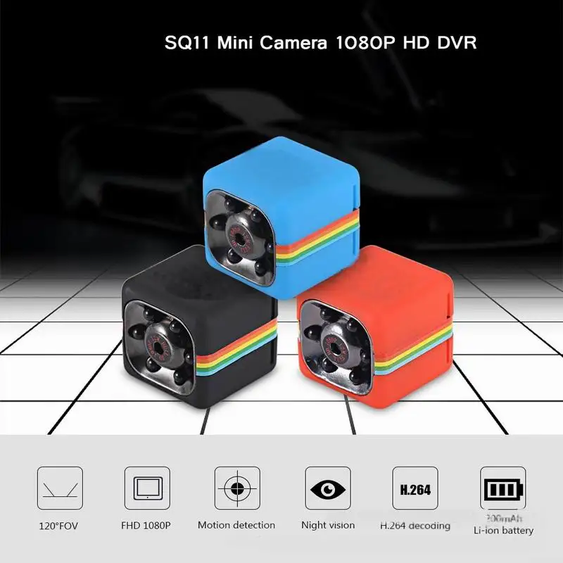Заводская распродажа цифровой видеорегистратор SQ11 Full HD 1080P мини-камера мини DV видеокамера ИК ночного видения 140 градусов широкий объектив DVR