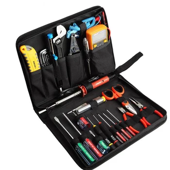 Price 29pcs Electronic Tool Set For Electronic Telecommunications Maintenance Multifunction Hand Tool Sets LCD Digital Multimeter