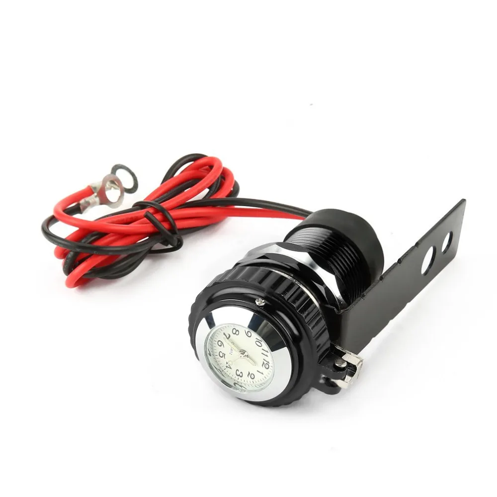 

New 12V~24V Aluminium Alloy USB Motorcycle Charger Waterproof Car Charger With Watch For Mobile Phone GPS Navigator Tablet