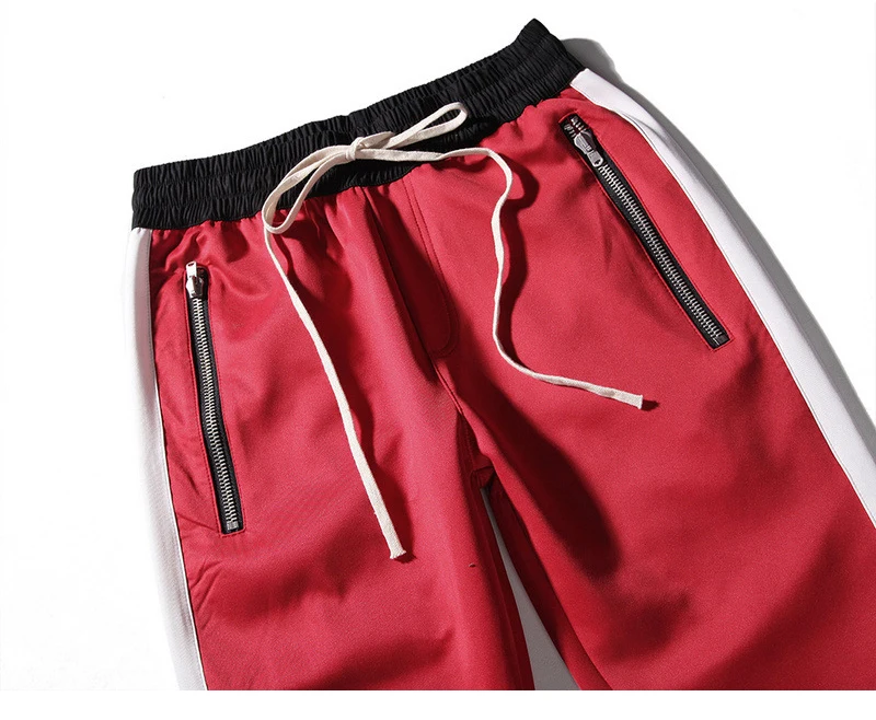 Новые модные мужские спортивные штаны с боковой полоской штаны с эластичной резинкой на талии на лодыжке Джастин Бибер джоггеры Hi-street свободные брюки карандаш