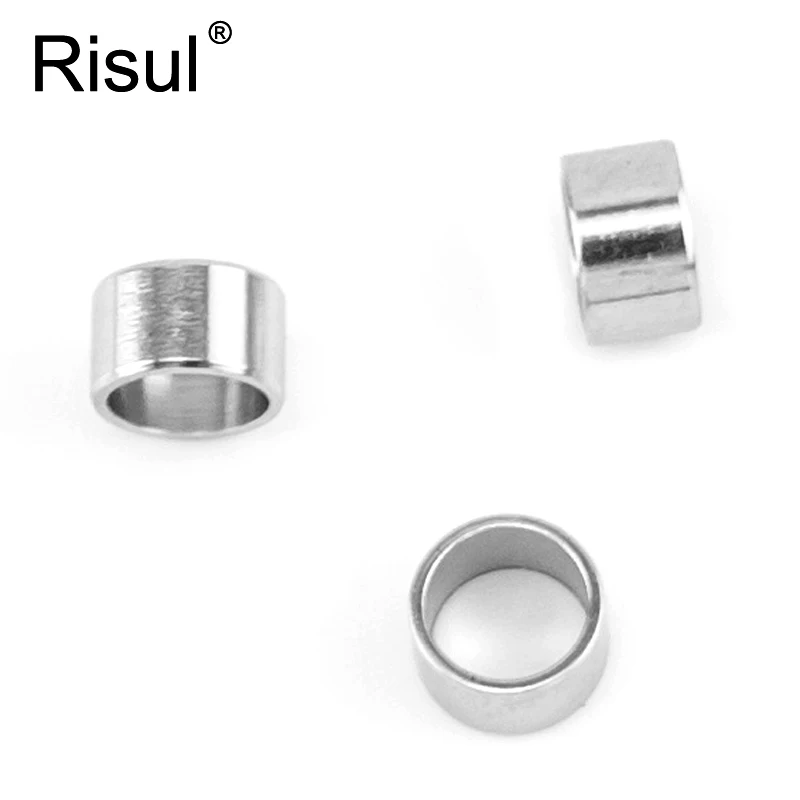 

Risul cylinder round circle slide beads for jewelry making parts 3mm/5mm DIY small tiny beads stainless steel 100pcs wholesale