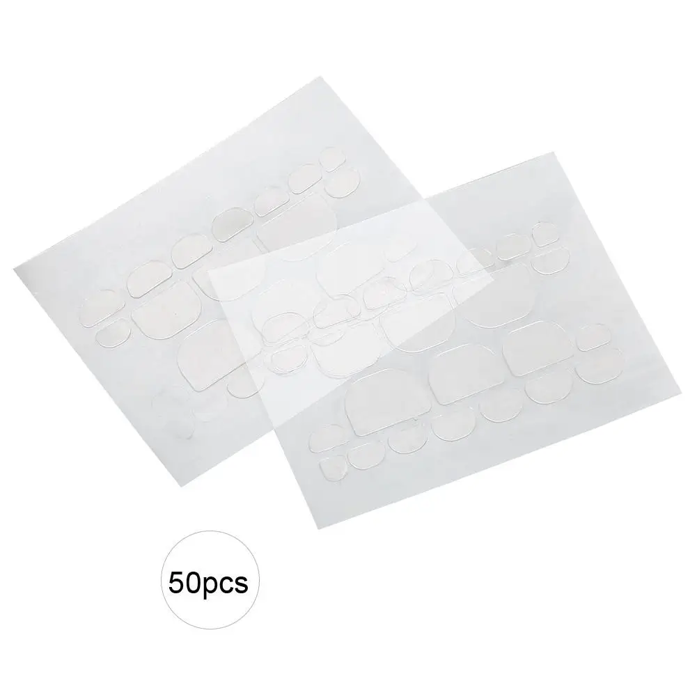 50 Sheet 2 типа двухсторонний клей прозрачный носок наклейка для ногтей советы - Цвет: 50 Sheet