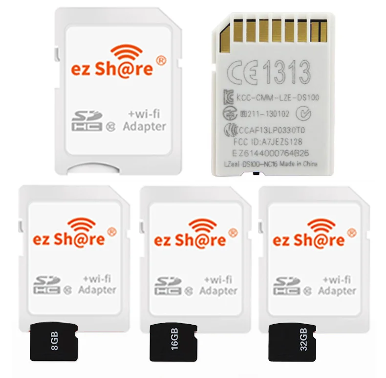 Ezshare ez share беспроводной WiFi SD адаптер карта памяти 32 ГБ 16 ГБ 8 ГБ Micro SD карта MicroSD TF карта на SD карту