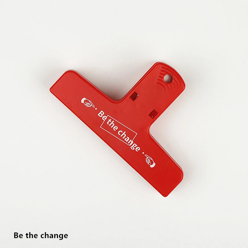 Be the change Red Японский винтажный цветной зажим для бумаги, зажимы для переплетения, ретро планировщик, декоративные аксессуары, bureau klips, для офиса и школы, канцелярский магазин - Цвет: Be the change Red