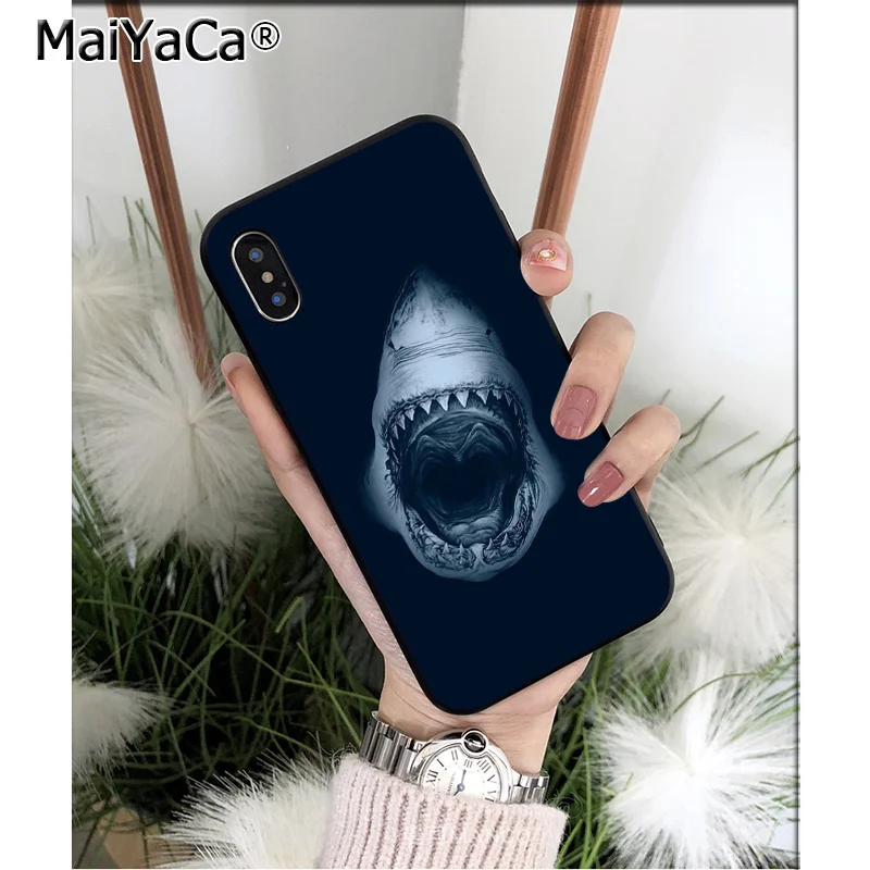 Мягкий чехол для телефона MaiYaCa Ocean Sharks из ТПУ Apple iPhone 8 7 6 6S Plus X XS MAX 5 5S SE