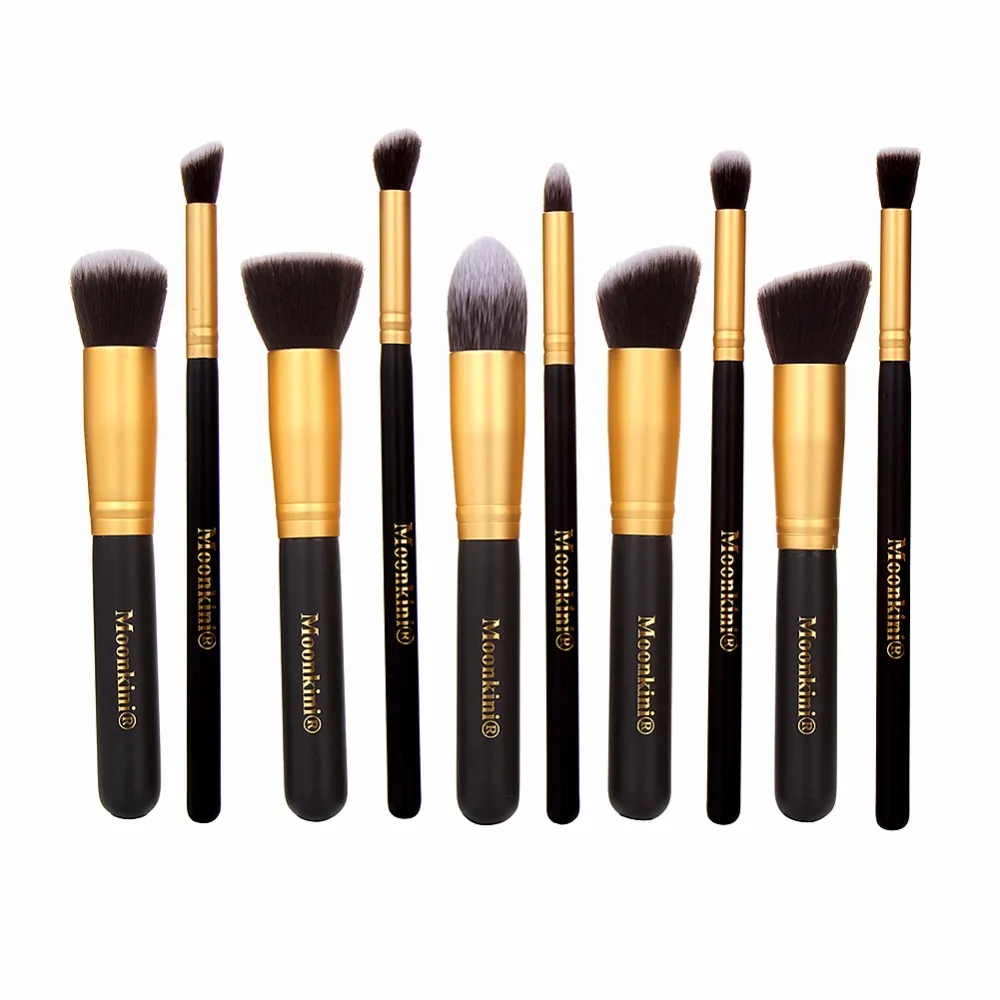 Makeup Brush 10 Piece Set Synthetic Kabuki Makeup Foundation Eyeliner