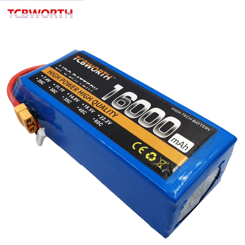 Высокая мощность RC Lipo батарея 6s 22,2 V 16000mAh 25C для RC автомобиль самолет, танк модели игрушек 6s RC Li-Po батареи высокой мощности AKKU