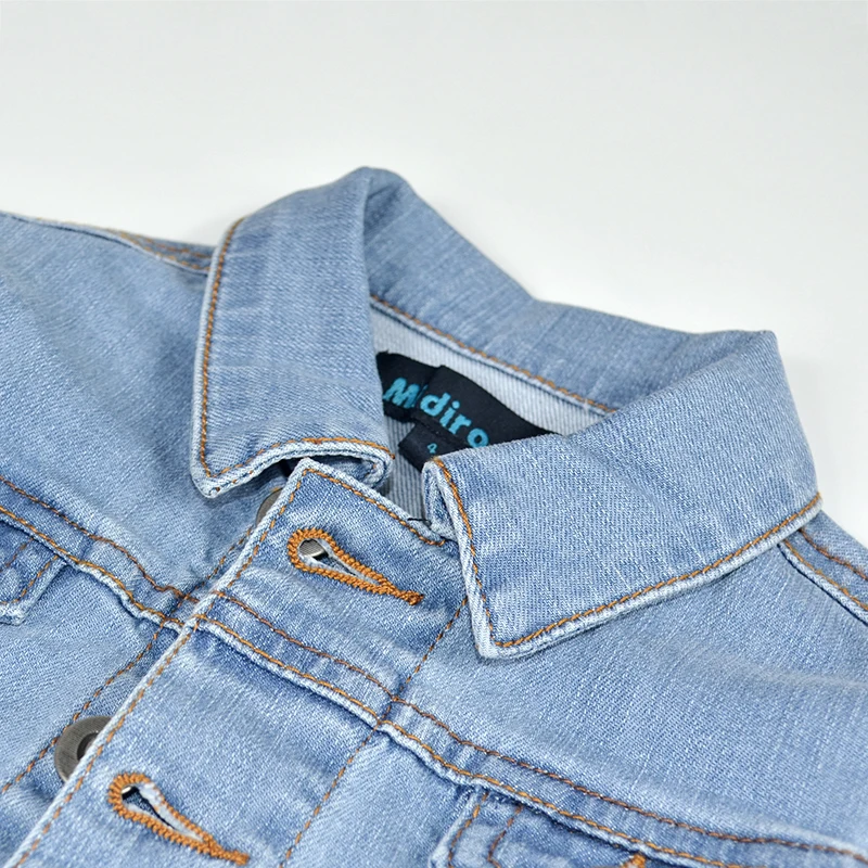 4Kids Girls Denim Coat Jackets Windbreakers Light Color Warm Outwear Tops Teens Jeans Coat