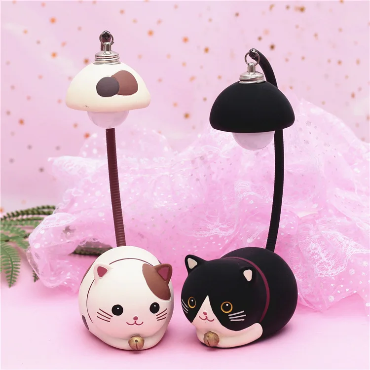 Lâmpada da Noite Luzes de Mesa para o Bebê Quarto dos Desenhos Brightinwd Crianças Quarto Decoração Lâmpadas Bonito Gato Presentes Natal Animados 12 Luzes noturnas