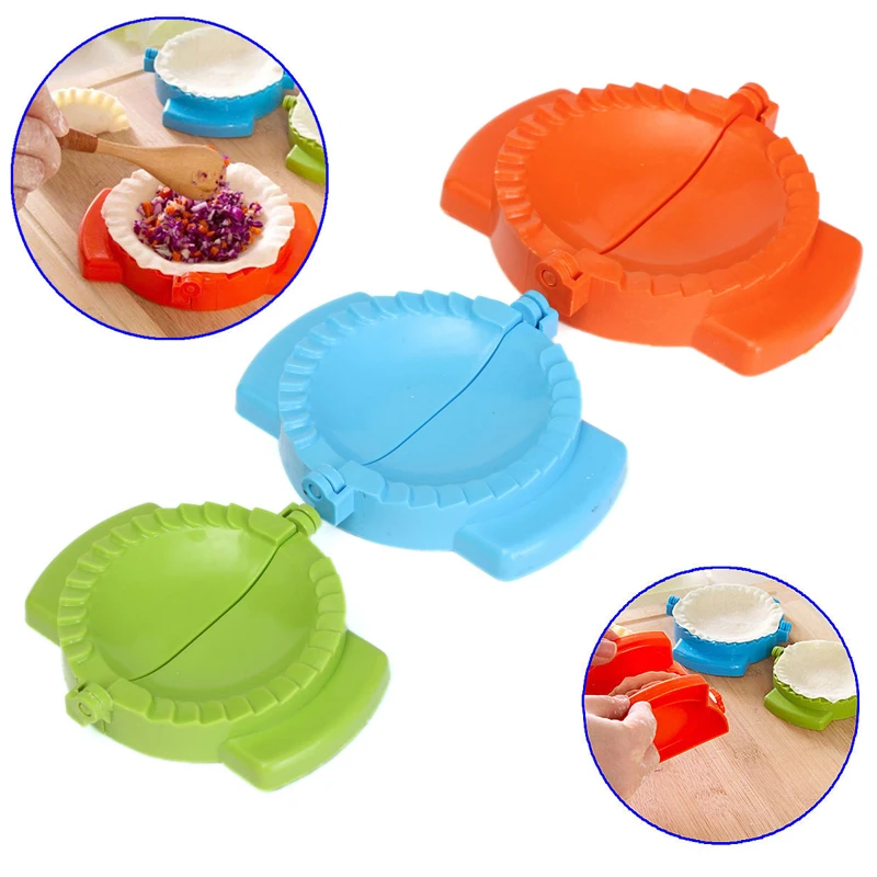 3Pcs Colorful Dumpling Mold Empanada Meat Dough Press Molds Maker DIY Kitchen Baking Tool New