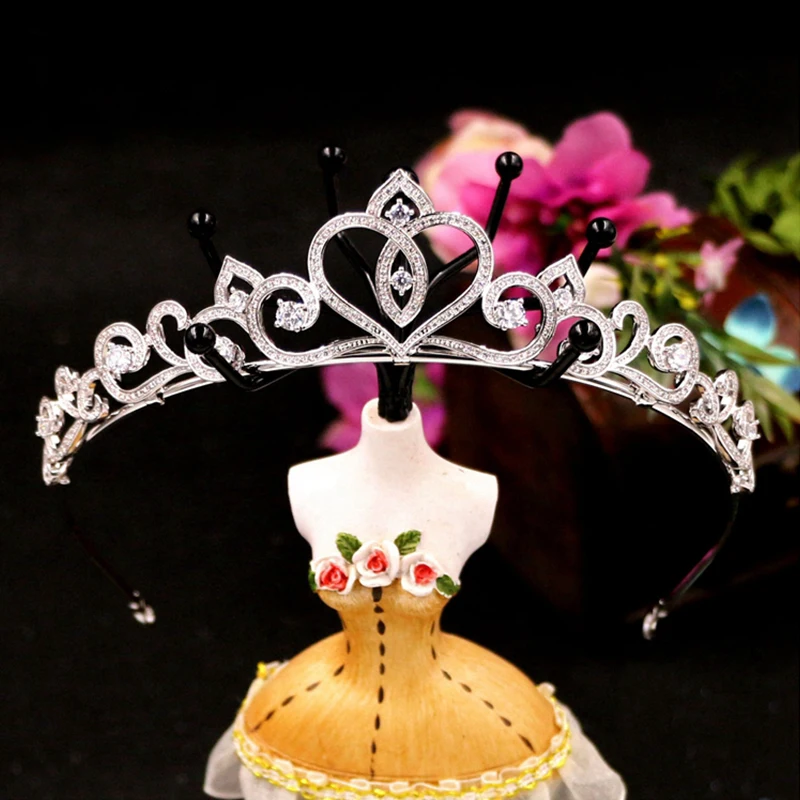 

Crystal Tiaras And Crowns For Bride Wedding Zircon Crown Hair Jewelry Pageant Prom Rhinestone Headband Bridesmaid Hairband