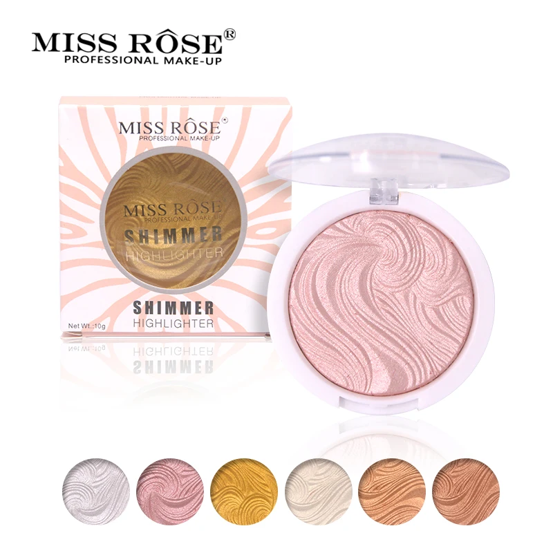 

1 Piece Miss Rose Highlighter Brighten Long Lasting Powder Palette silhouette Bronzer Glow kit Concealer Base Makeup