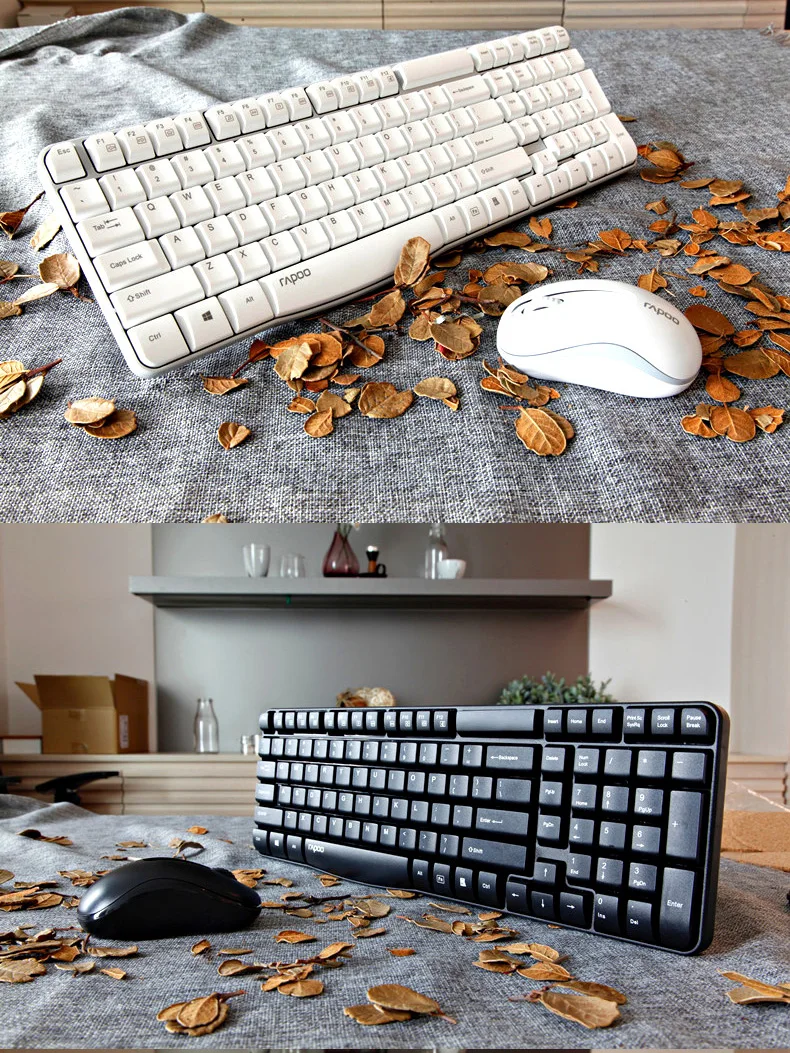 Оригинальная беспроводная клавиатура и мышь Rapoo X1800S с водонепроницаемой клавиатурой для компьютера, домашнего офиса, ПК, ноутбука, настольного компьютера