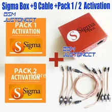 Gsmjustoncct версия sigma коробка с pack1+ Pack2 9 кабель комплект