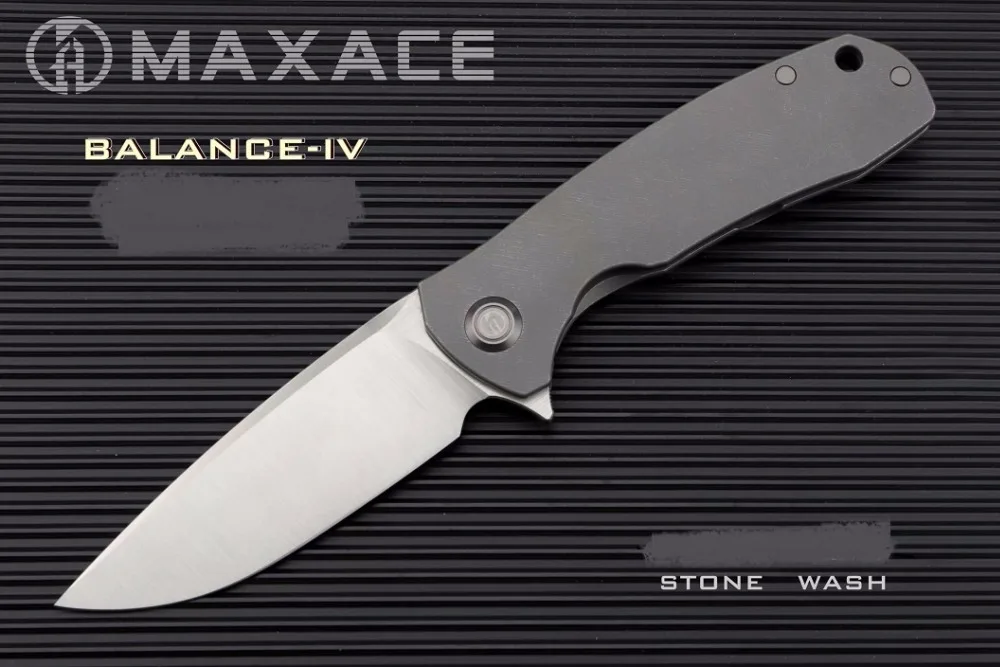 Новый титановый Maxace Balance M390 атласный подшипник с лезвием компактный походный нож