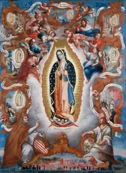 

free shipping wall art decoration picture classical virgin Mary angels paradise oil painting canvas print printed on canvas