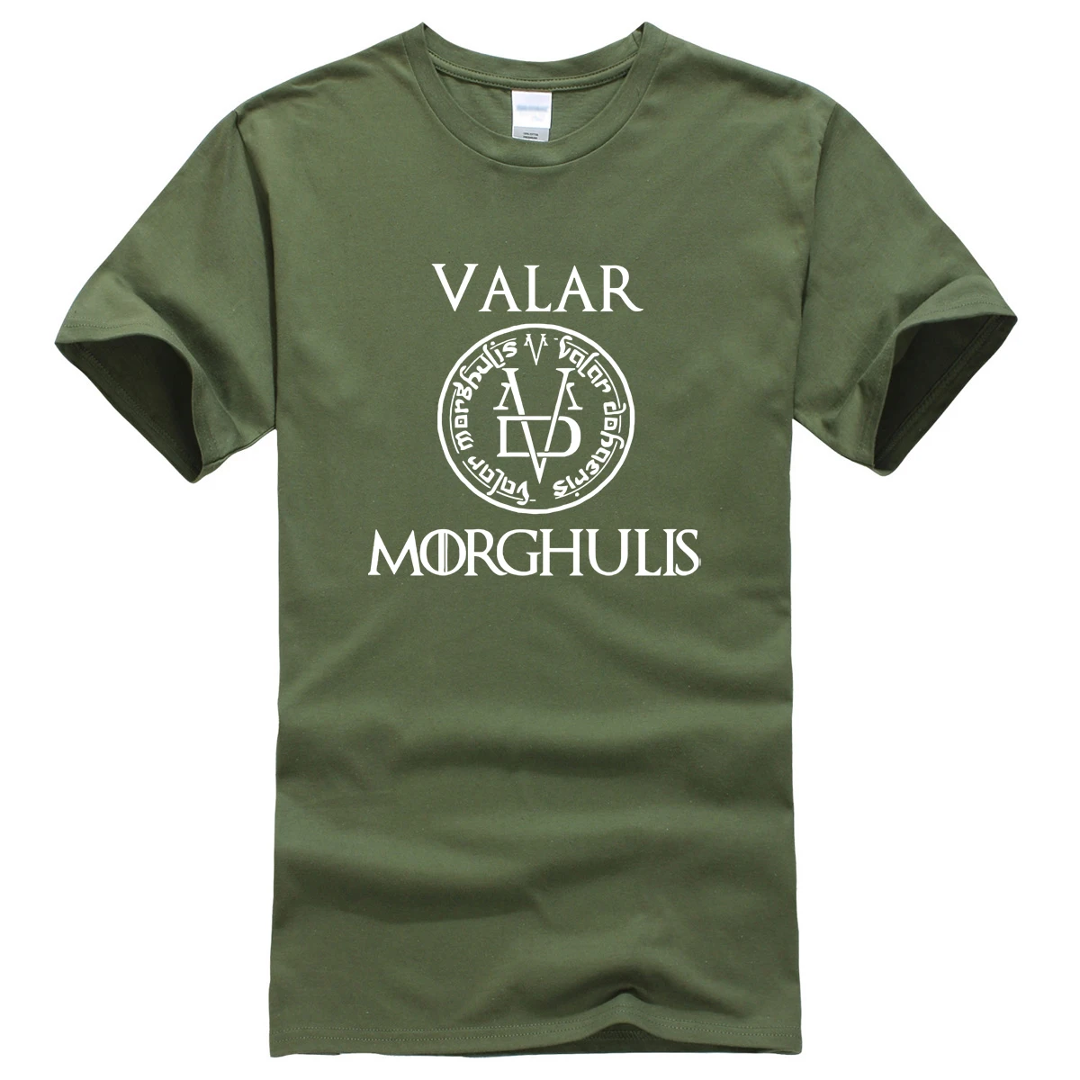 Мужская Уличная футболка VALAR MORGHULIS хлопковая Футболка с круглым вырезом и принтом