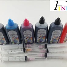 6 шт. PGI-520 чернилами для Canon PIXUS MP990 MP980 принтер поставляются с шприц краски фото чернил 6x100 мл серая краска чернил