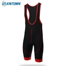 Red BibShorts XINTOWN Cycling Shorts Bike Bicycle 3D Silicone Pad Cycling Breathable Bib Shorts mtb Bike Clothes S-XXXL