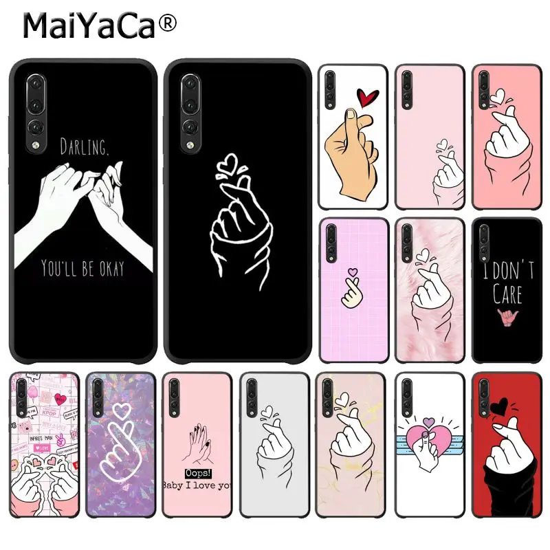 MaiYaCa любовь на пальце kpop Сердце Coque чехол для телефона Huawei P20Lite P30Pro P Smart Y5 Y6 Honor8A 8C 10i