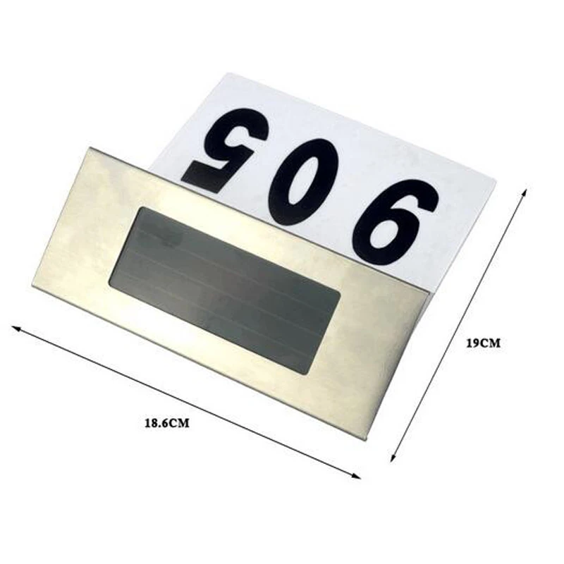 2019 NEW 4 LED solar light Outdoor stainless steel House number Indicator light for Outdoor courtyard wall light solar lamp (9)
