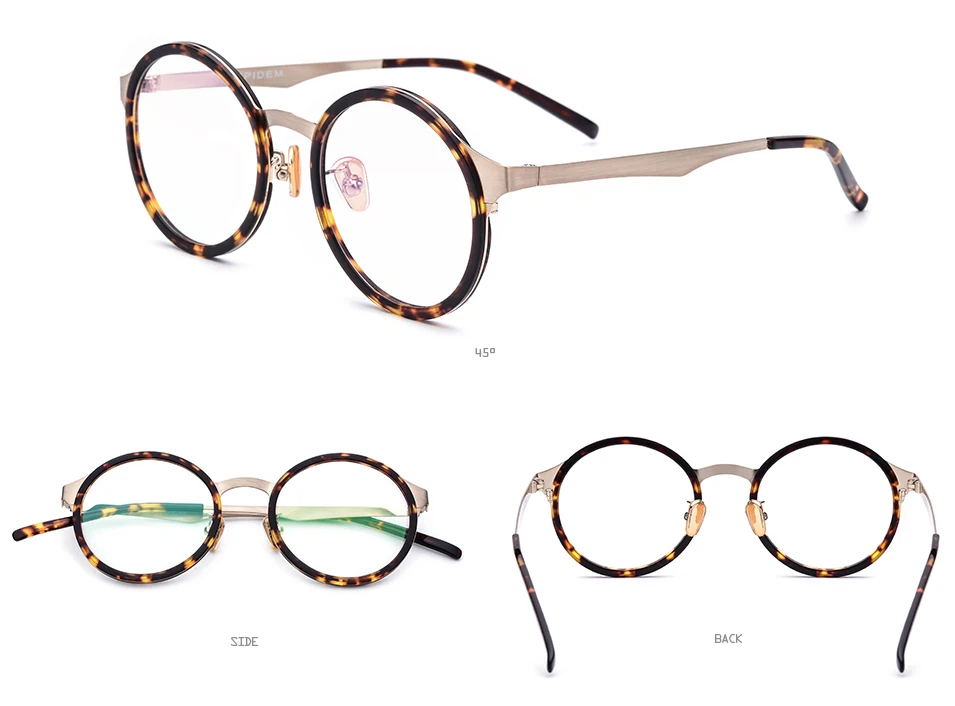 Ацетатная оправа для очков для женщин из металла Винтаж Круглый рецепт очки 2018 мужчин ретро очки Оптические очки с оправой