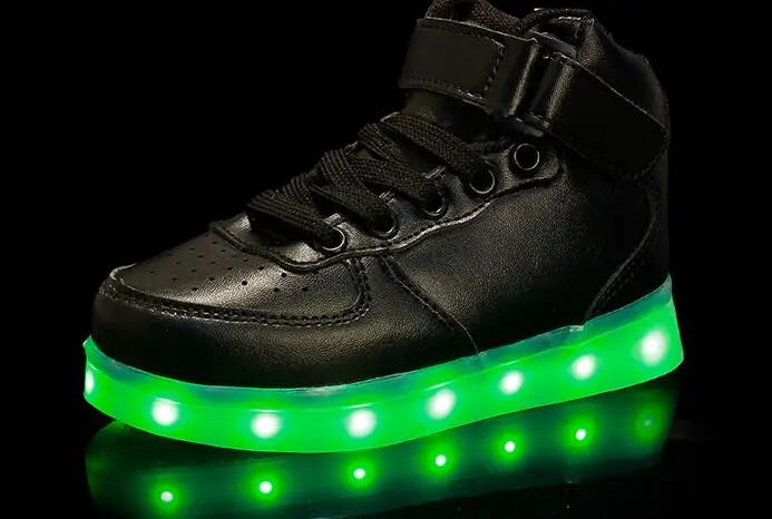 2017 Led Pour/детская обувь с подсветкой детская повседневная для мальчиков и