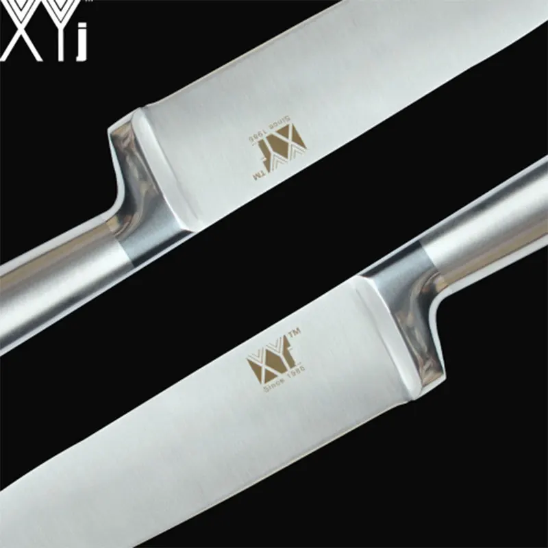XYj набор кухонных ножей 3Cr13Mov, набор ножей из нержавеющей стали, фруктовый нож Santoku, нож для нарезки хлеба, нож шеф-повара, инструменты для приготовления пищи
