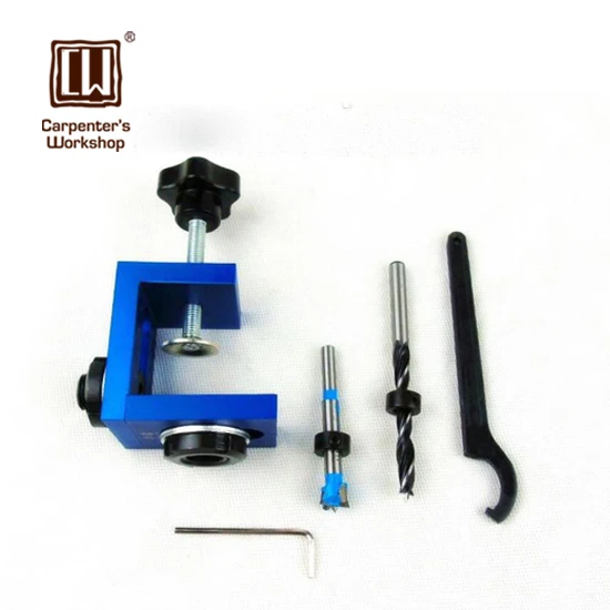 Woodworking Tool Pocket Hole Jig Woodwork Guide Repair Carpenter Kit System With Toggle Clamp and Step Drilling BitKreg Type