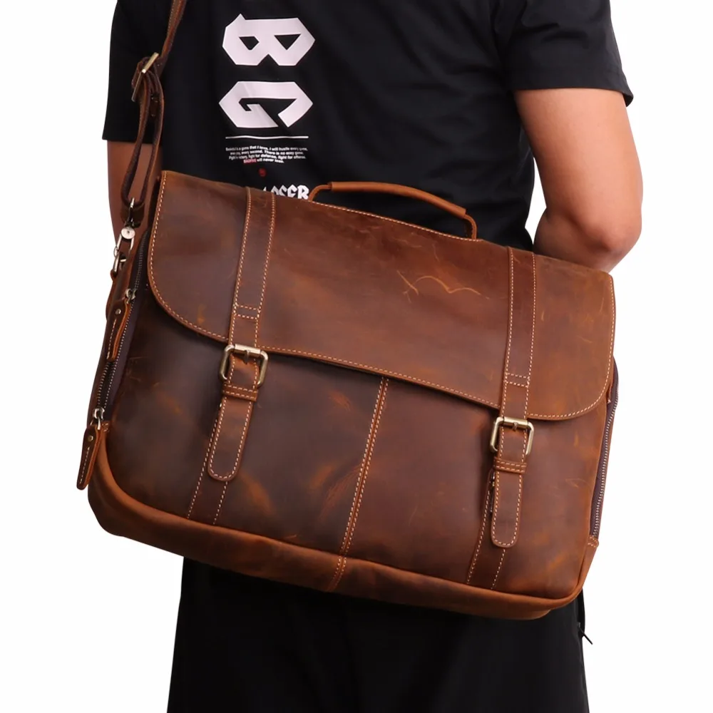 

Mens Bags Genuine Leather Tote Crossbody Bags Men's Briefcase Laptop Messenger Men's Shoulder Bag Travel Bags Male Handbags