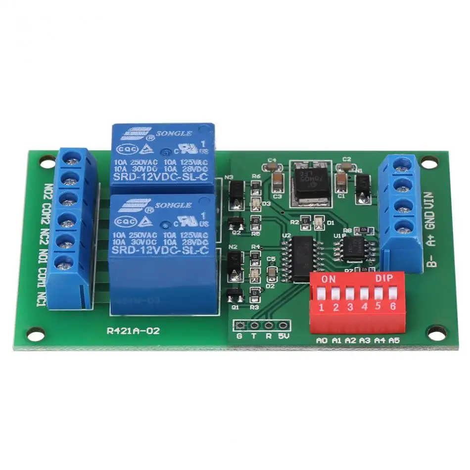 

RTU & AT Command 2 CH RS485 Relay PLC Controller UART Serial Port Switch Accessories
