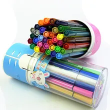 12/24/36/48 Цвет моющиеся воды Цвет Pen нетоксичные баррель кисть для рисования для детей Детский Стеганный пуховик Ручки Маркеры для канцелярских принадлежностей