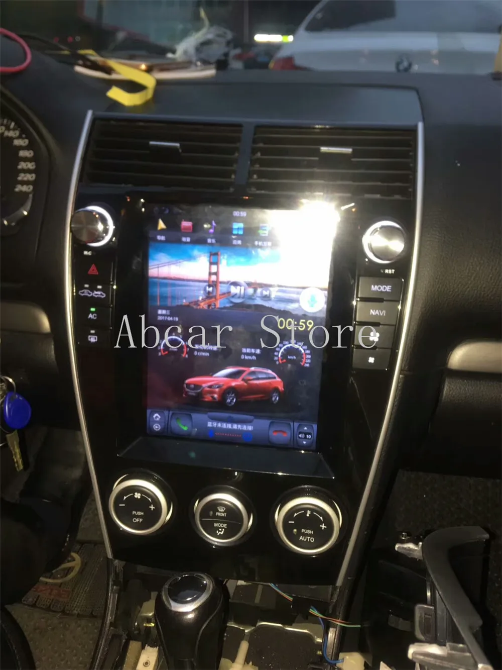 10,4 ''Tesla стиль Android 8,1 автомобильный dvd-плеер gps навигация для MAZDA 6 2002- стерео радио PX6 CARPLAY мультимедиа ips авто