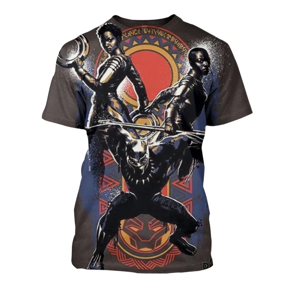 3D Print Black Panther Avengers Endgame Shirts Men T shirt Clothes t shirt Summer Top Cosplay Costume New