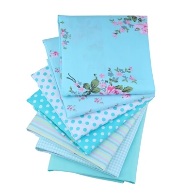 C 7Color 20x25CM 19x24 см, высокое качество, 10 стильных шармов, Лоскутная Ткань, хлопковые стеганые ткани для шитья, ручная работа, 7 цветов/комплект - Цвет: C 7Color 20x25CM