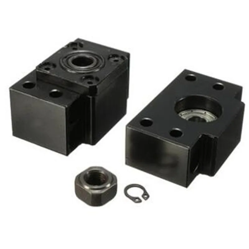 

SULEVE New 2pcs BK10 BF10 Bearing Steel Ball Screw End Supports Bearing Blocks for Ball Screw SFU1204 CNC Machine Black