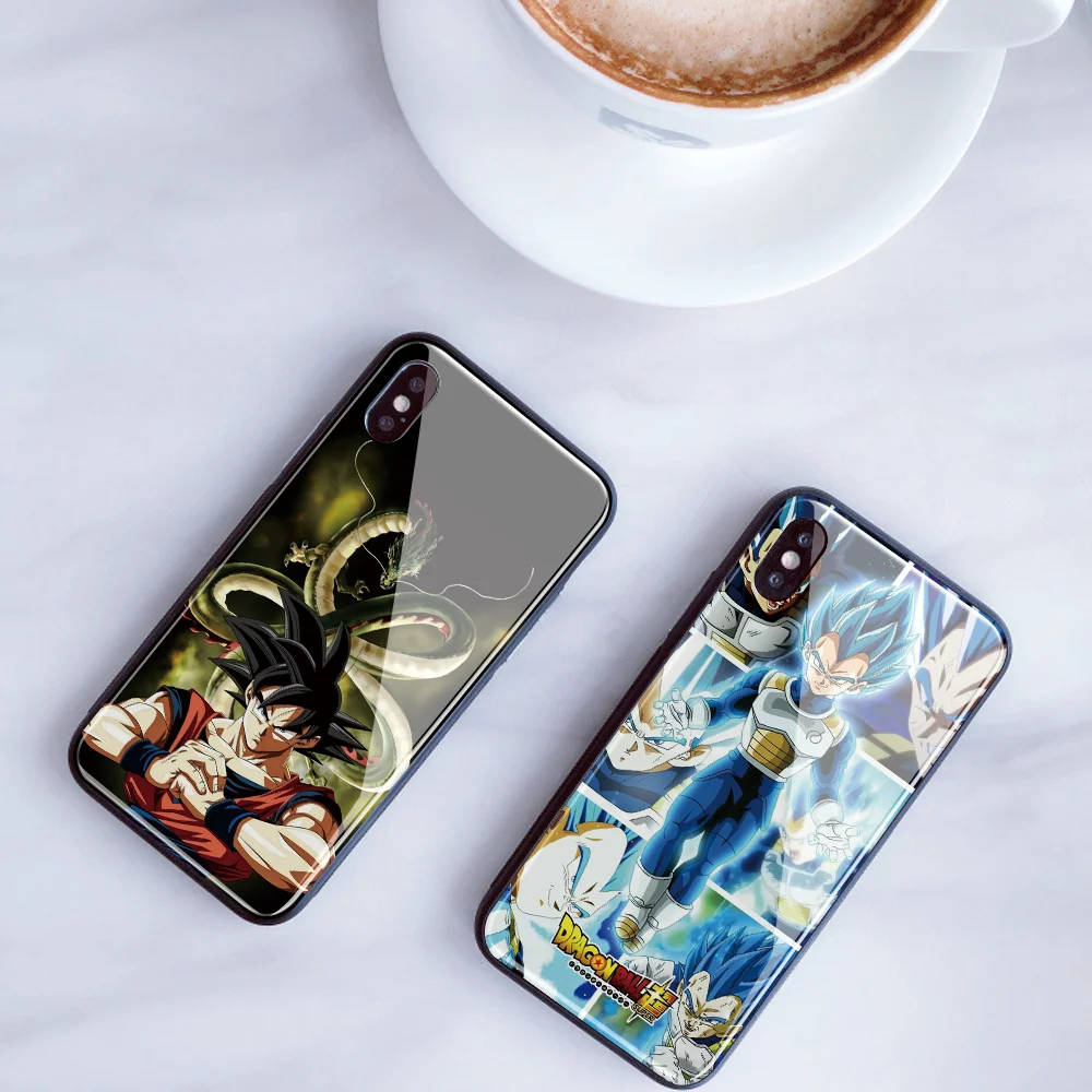 Dragon Ball для iphone 11 Pro 8 X S R MAX 7 Plus 6s 5 SE заказной чехол из закаленного стекла для телефона Samsung Note Galaxy 8 9 10+ Plus