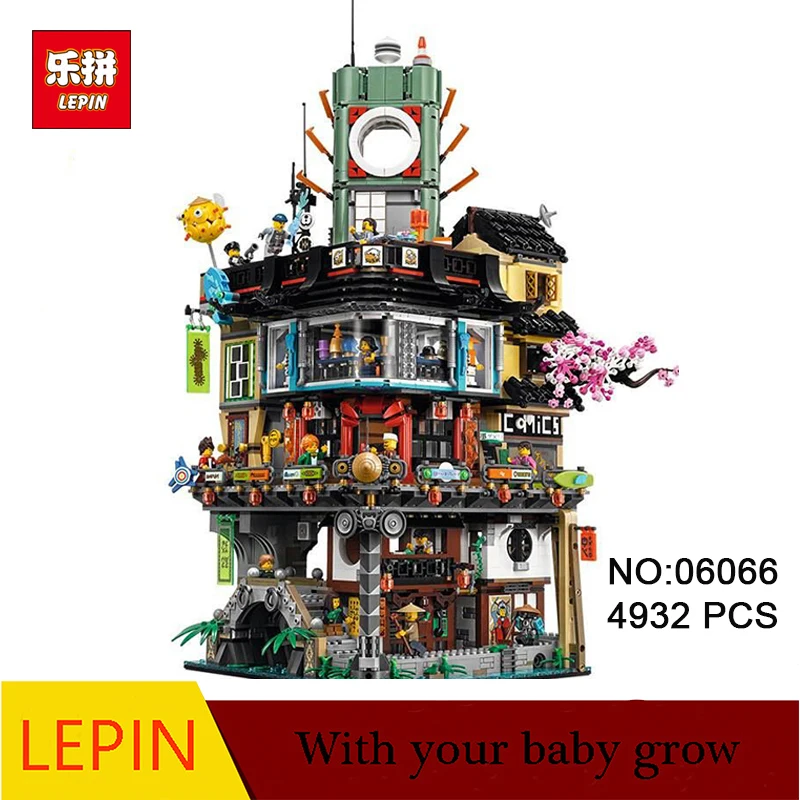 

DHL LEPIN 06066 4953pcs Ninja City Construction 06066 lepin Model Building Blocks kid Toys Bricks Compatible 70620